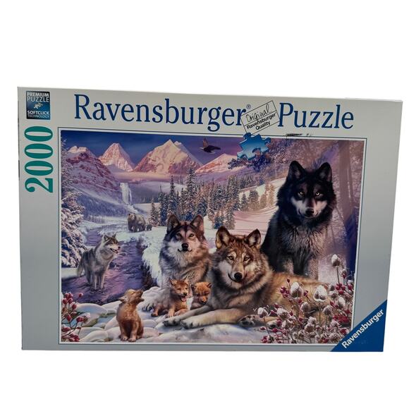 Jigsaw Puzzle Ravensburger 2000 Pc Wolves in the Snow 2019 - Picture 1 of 5
